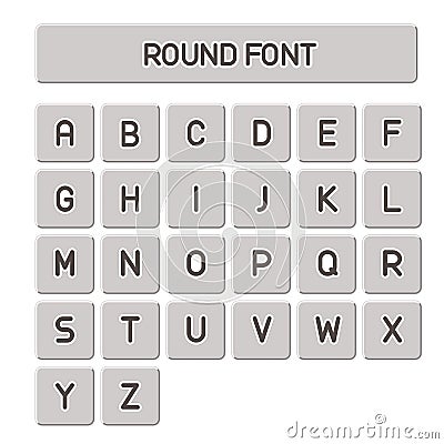 Vector alphabet, Simple Round Vector Illustration