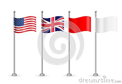 Vector american with england flag Vector Illustration