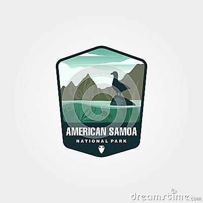 vector of american samoa logo patch symbol illustration design Vector Illustration