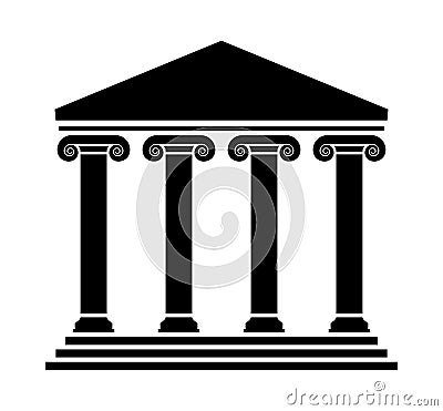 Vector ancient greek architecture with columns Vector Illustration