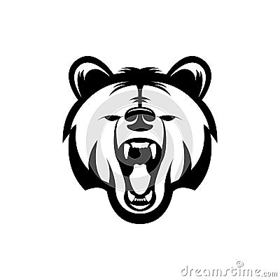 Vector angry bear head Vector Illustration