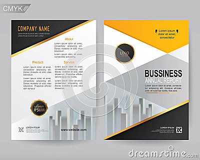 Vector annual report Business brochure, flyers design template, company profile Stock Photo