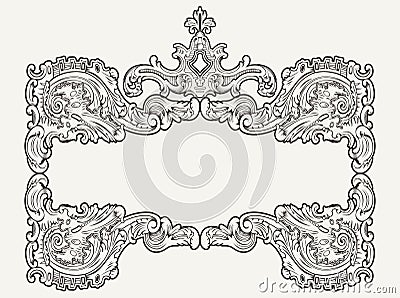 Vector Antique Vintage Frame Vector Illustration