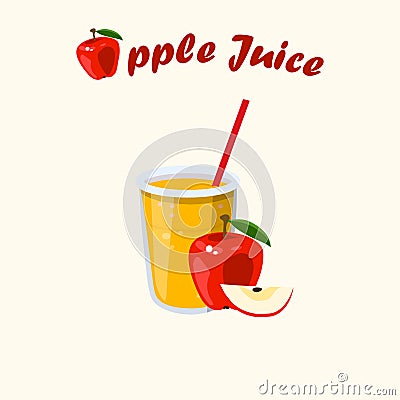 Vector apple juice Vector Illustration