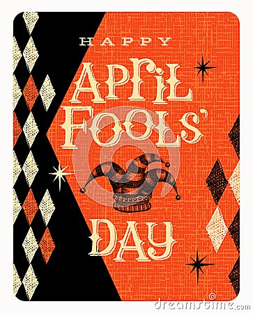Vector April Fools Day card or banner design Vector Illustration