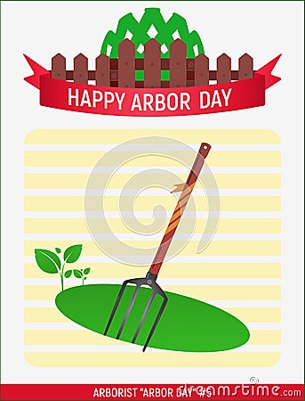 Vector. Arborist Arbor day #5 Vector Illustration