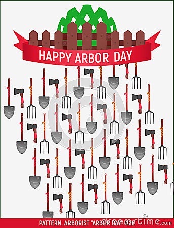 Vector. Arborist Arbor day #26 Vector Illustration