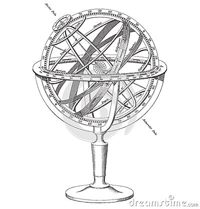 Vector Armillary Sphere illustration Vector Illustration