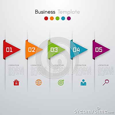 Vector arrows infographic. Template for diagram Vector Illustration