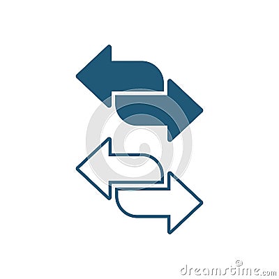 Vector arrows two direction reload icon 4 Stock Photo