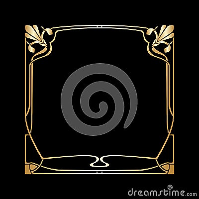 Vector art deco frame. Vector Illustration