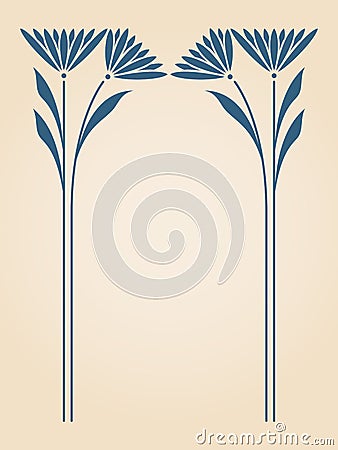 Vector art nouveau card. Vector Illustration