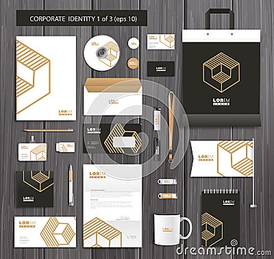 Vector artistic corporate identity template with Vector Illustration