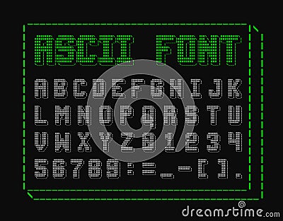 ASCII Font Stock Photo