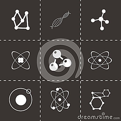 Vector atom icon set Vector Illustration