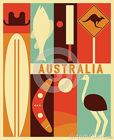 Vector Australia background Vector Illustration