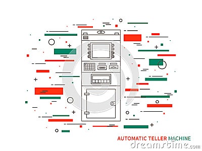 Vector automatic teller machine Vector Illustration