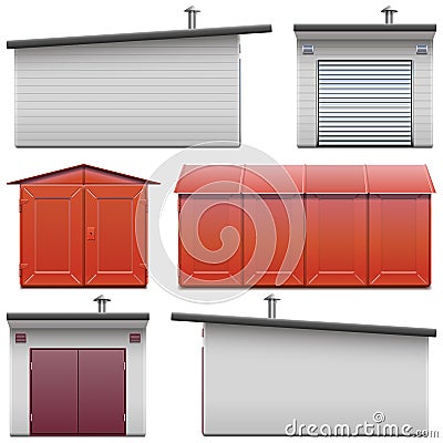 Vector Automobile Garage Icons Vector Illustration