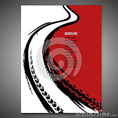 Grunge Tire Poster-08 Vector Illustration