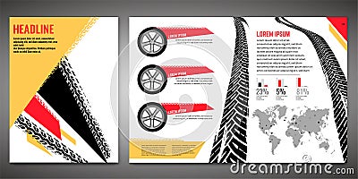 Tire Brochure Template Stock Photo