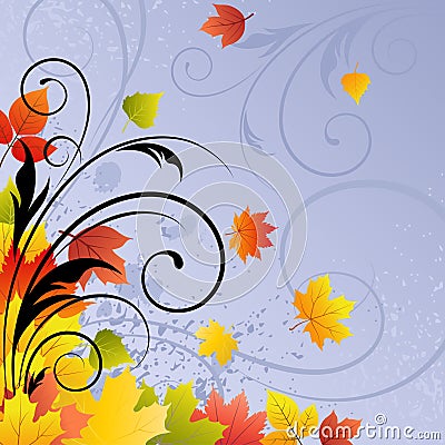 Vector autumn background Vector Illustration