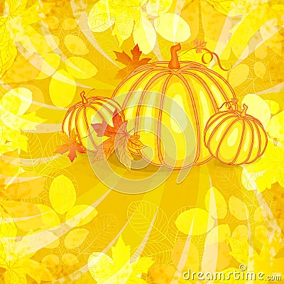 Vector autumn background Vector Illustration