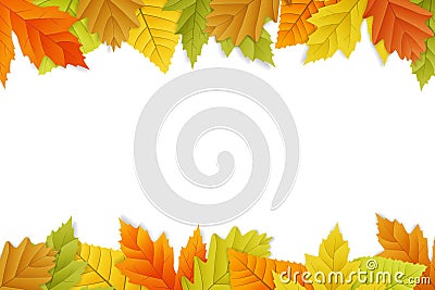Vector autumn background on white Vector Illustration