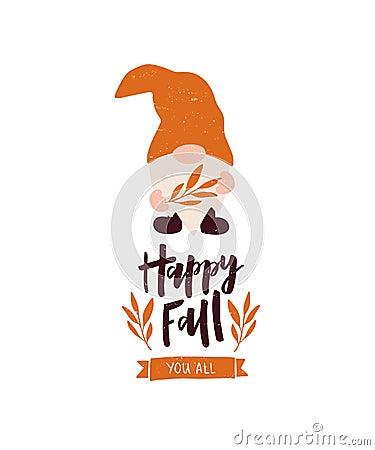 Vector autumn illustration. Fall season decoration Vector Illustration