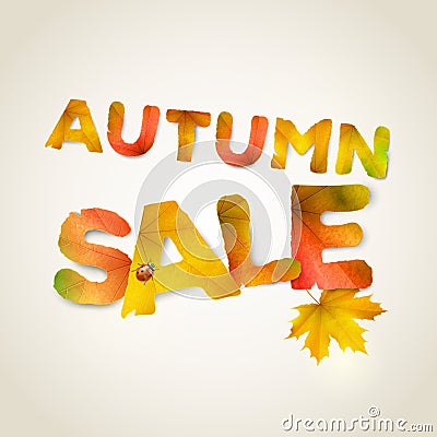 Vector Autumn sale vector background Vector Illustration