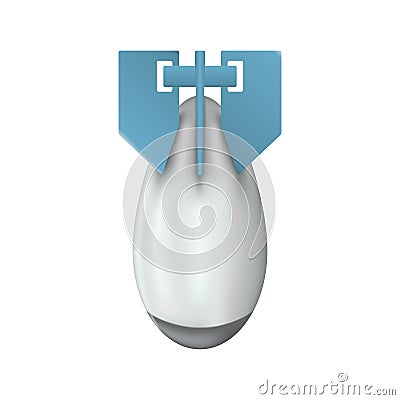 Vector aviation bomb realistic look. Isolated on white background. Stock Illustration Vector Illustration