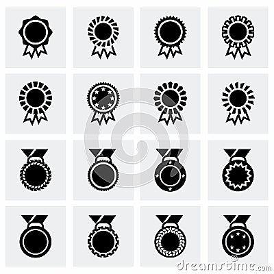 Vector Award medal icon set Vector Illustration