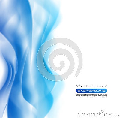 Vector awesome abstract blue waves on white background Vector Illustration