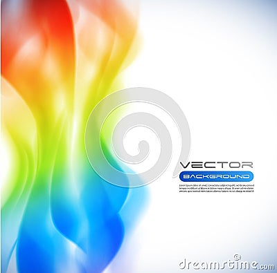 Vector awesome abstract colorful waves on white background Vector Illustration