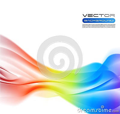 Vector awesome abstract colourful waves on white background Vector Illustration