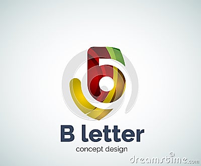 Vector B letter concept logo template Vector Illustration