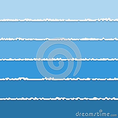 Vector background of blue torn paper banners with space for text Vector Illustration