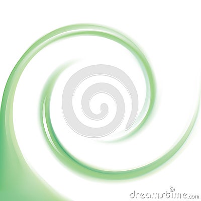 Vector background of bright green swirls Vector Illustration