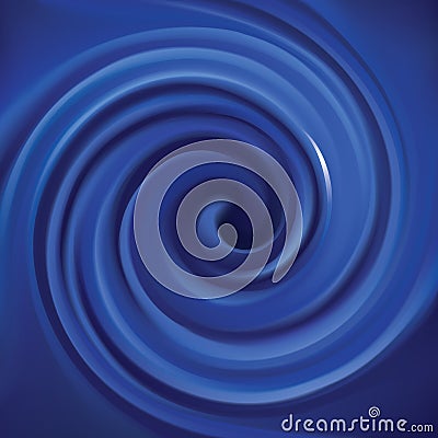 Vector background of cobalt swirling water texture Vector Illustration