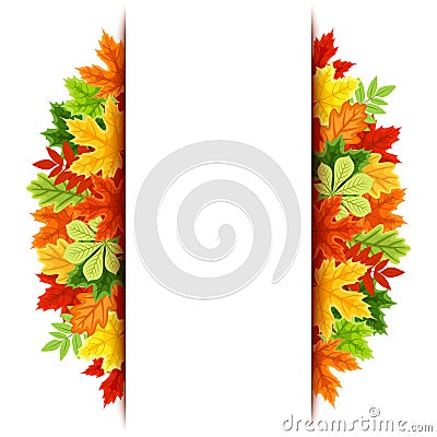 Vector background with colorful autumn leaves. Eps-10. Vector Illustration