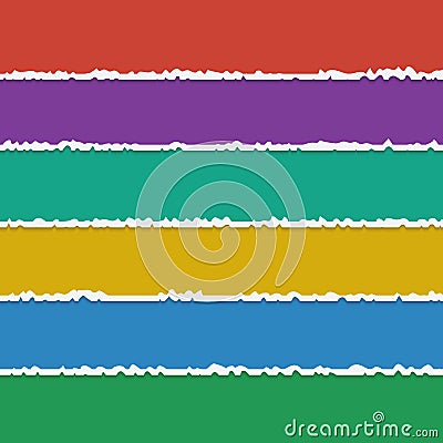 Vector background of colorful torn paper banners with space for Vector Illustration