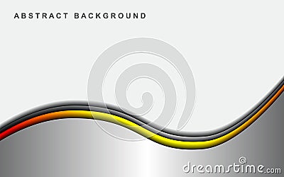 Vector background of curves overlapping paper layers on white space for text and message design Vector Illustration