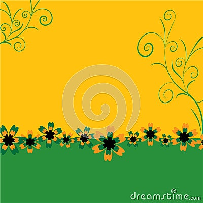 Vector background, with flower Stock Photo