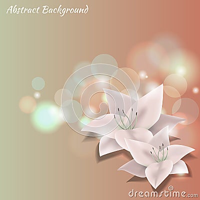 Vector background with flowers Vector Illustration