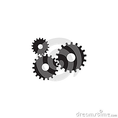 Gears, trundles and cogwheels, machine mechanism. Vector background Vector Illustration