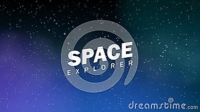 Vector background of an infinite space with stars, galaxies, nebulae. Bright blots with white dots. Space Stars Background Stock Photo