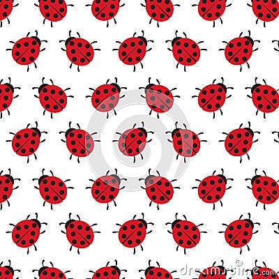 Vector background of Ladybug Vector Illustration