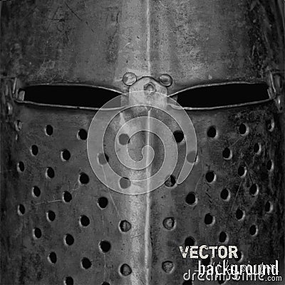 Vector background with medieval helmet Vector Illustration