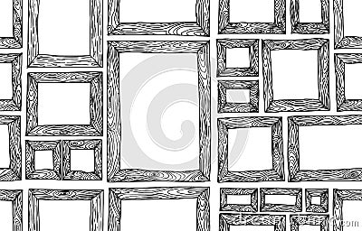 Vector Background Seamless pattern with hand drawn Frame doodle Stock Photo