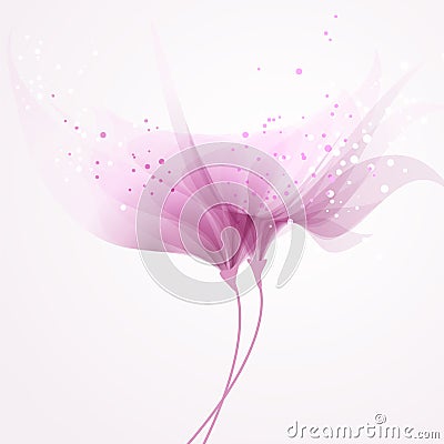 Vector background with soft flowers Vector Illustration