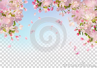 Spring Cherry Blossom Vector Illustration